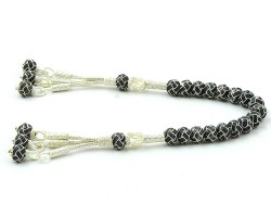 1000k Silver Handbraid Trabzon Zaza Style Rosary (Tasbih) - Anı Yüzük