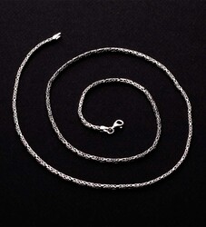 925 Ayar Gümüş 2mm Erkek Kral Zincir Kolye - Anı Yüzük