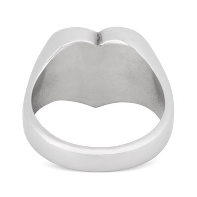 925 Ayar Gümüş Minimalist Kalp Tasarım İsimli Kadın Yüzüğü - 3