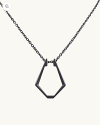 925 Ayar Gümüş Minimalist Yüzük Saklama Kolyeliği - 1