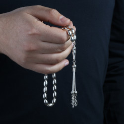 925 Sterling Silver Barley Cut Rosary (Tasbih) - 2