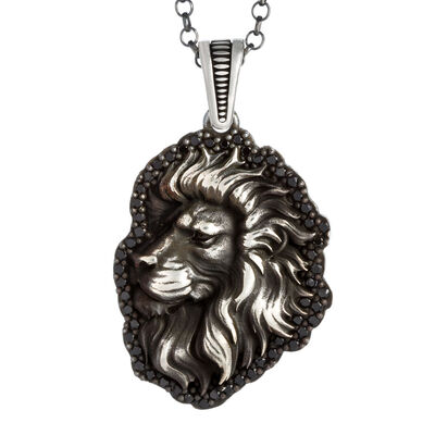 925 Sterling Silver Ivory Necklace Mini Black Stone King Chain Product Features - 1