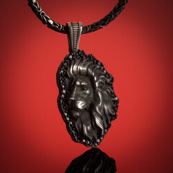 925 Sterling Silver Ivory Necklace Mini Black Stone with King Chain Product Features - 5
