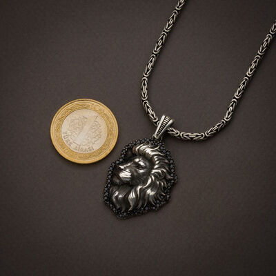925 Sterling Silver Ivory Necklace Mini Black Stone with King Chain Product Features - 3