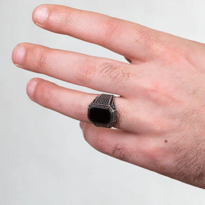 Onyx cheap stone rings