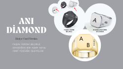 Anı Diamond Sade Minimalist Oval Tasarım 0.05 Karat Pırlantalı Eskitme Gümüş Erkek Yüzük - 7