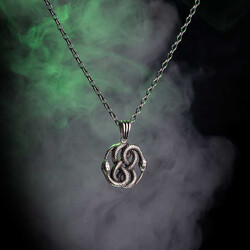 Auryn Snakes Pendant Necklace (Thick Chain) - 4
