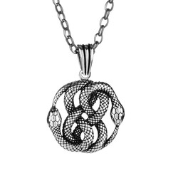 Auryn Snakes Pendant Necklace (Thick Chain) - 1