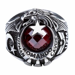 Ay Yıldızlı Komando Uzman Çavuş Yüzüğü - Anı Yüzük