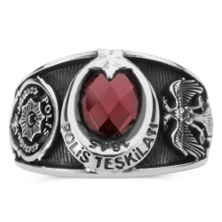 Ay Yıldızlı Polis Yüzüğü - Anı Yüzük