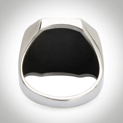 B Series Octagonal Mens Letter Ring Model 1 - 3