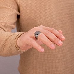 B Series Oval Special Design Mens Ring - 5