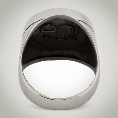 B Series Round Design Plain Mens Ring - 3