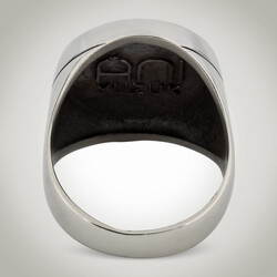 B Series Round Design Simple Men's Ring Personalized Letter Ring - 4