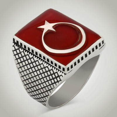 Orjinal B Series Teşkilat Dizisi Yüzüğü (Lisanslı Ay Yıldızlı Erkek) - 1