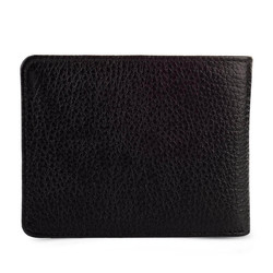 Bifold Genuine Leather Wallet with Extra Card Holder and Coin Pouch Black - 8