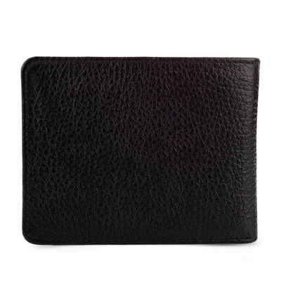 Bifold Genuine Leather Wallet with Extra Card Holder and Coin Pouch Black - 8