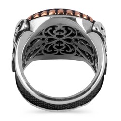 Black Onyx and Zircon Stone Silver Exclusive Ring - 3