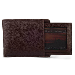 Bifold Genuine Leather Wallet with Extra Card Holder and Coin Pouch Brown - 5