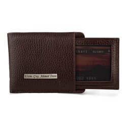 Bifold Genuine Leather Wallet with Extra Card Holder and Coin Pouch Brown - 3