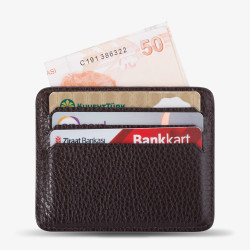 El Yapimi Hakiki Eskitme Retro Deri Mini Kartlik Bordo