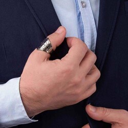 Alparslan Büyük Selçuklu Ok Yay Motifli Gümüş Zihgir - 6