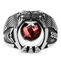 Çift Kartal Başlı Astsubay Devre Yüzüğü - Anı Yüzük