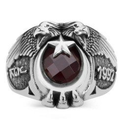 Çift Kartal Başlı 1992 Jandarma Genel Komutanlığı Yüzüğü - Anı Yüzük