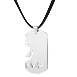 Complementing Anchor Heartbeat Couples Necklace - 3