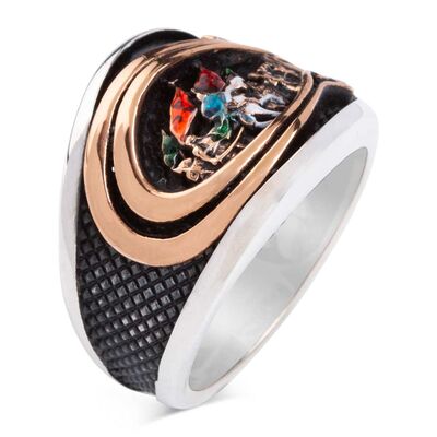 Conquest of Istanbul Silver Mens Ring - 3