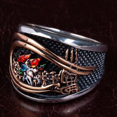 Conquest of Istanbul Silver Mens Ring - 1