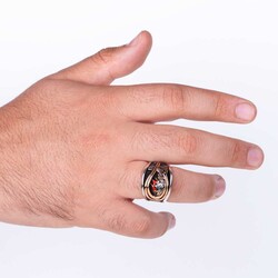 Conquest of Istanbul Silver Mens Ring - 5