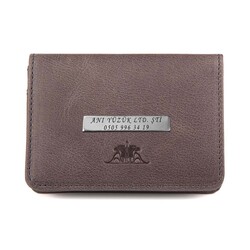 Anıtolia Spor Tasarım Çıtçıtlı Crazy Deri Erkek Kartlık Cüzdan Gri - Anı Yüzük