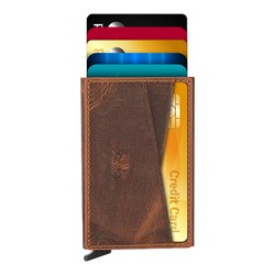 Crosswise Anıtolia Crazy Deri Pratik Mekanizmalı Kartlık Taba - Anı Yüzük