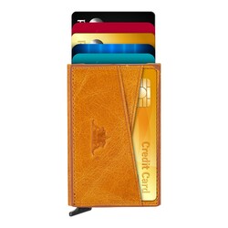 Crosswise Anıtolia Crazy Deri Pratik Mekanizmalı Kartlık Hardal - Anı Yüzük