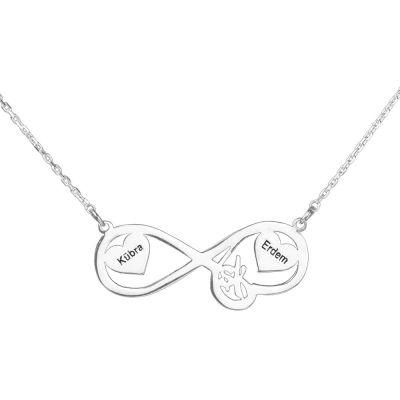 Custom Silver Infinity Womens Necklace - 1