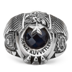 Deniz Kuvvetleri Armalı Kartal Başlı Yüzük - Anı Yüzük