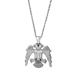 Çift Başlı Kartal Gümüş Kolye - Anı Yüzük