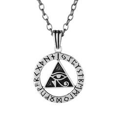Egyptian Eye of Horus Necklace (Thick Chain) - 1