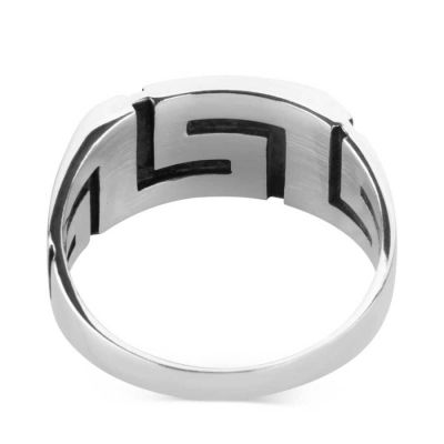 Elegant 925 Sterling Silver Mens Ring - 3