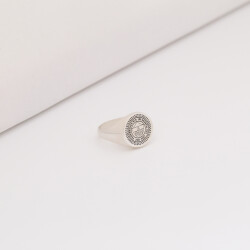 FB Lisanslı Gümüş Minimalist 100.Yıl Yüzüğü - 7