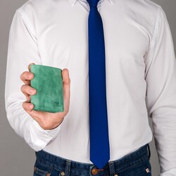 Fonksiyonel Crazy Deri Klasik Erkek Cüzdan Fıstık Yeşili - 8