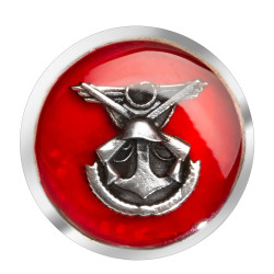 Genelkurmay Amblemli Gümüş Kol Düğmesi Kırmızı Mineli - Anı Yüzük