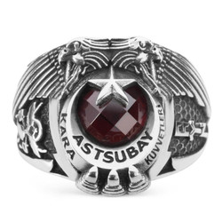 Göktürkçe Türk Yazılı Astsubay Yüzüğü - Anı Yüzük