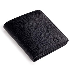 Gold-Mavi Hava Kuvvetleri Mini Rozetli Katlamalı Klasik Cüzdan Siyah - 2