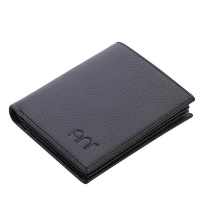 Gold-Mavi Hava Kuvvetleri Mini Rozetli Klasik Deri Cüzdan Siyah Model 2 - 2