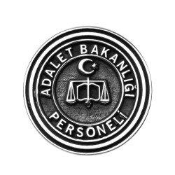 Gümüş Adalet Bakanlığı Yaka Rozeti - Anı Yüzük