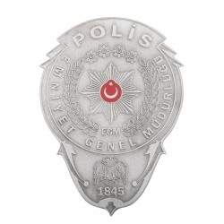 Gümüş Renk Polis Cüzdan Rozeti - 3