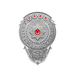 Gümüş Renk EGM Bekçi Mini Cüzdan Rozeti - 4