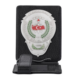 Jandarma Genel Komutanlığı Rozetli Para Tokalı Kartlık Cüzdan Siyah - 5